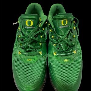 Nike Green Athletic Shoes with Oregon Flair